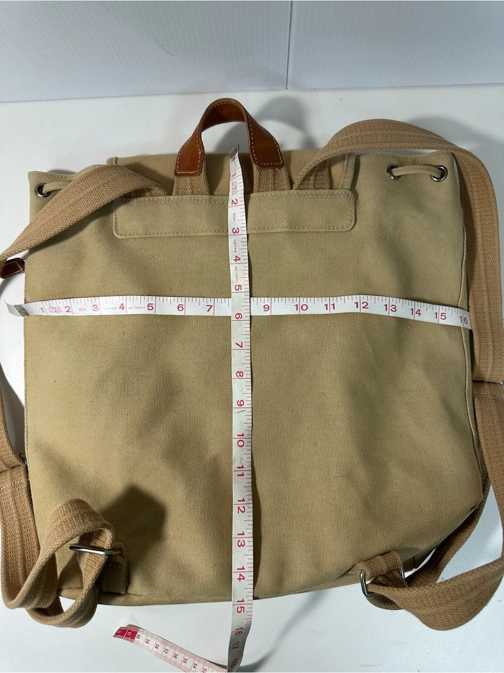 Fossil Expedition Co. Canvas Backpack Brown Leather Trim Durable Travel Gear